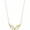 Ember Fine Jewelry 14K 0.16 Ct. Tw. Diamond Butterfly Necklace Women Necklaces -Ember Fine Jewelry Store 6040408616 RLLZ 1