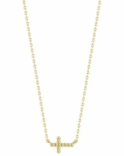 Ember Fine Jewelry 14K Sideways Cross Necklace Women Necklaces