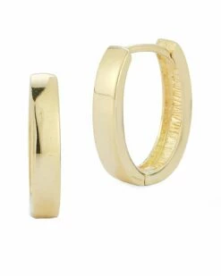 Ember Fine Jewelry 14K Polished Square Oval Huggie Earrings Women