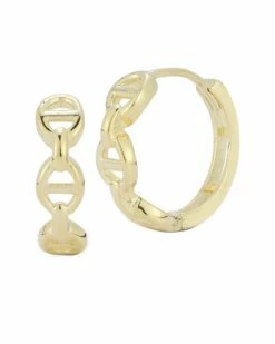 Ember Fine Jewelry 14K Marine Link Huggie Earrings Women