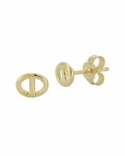Ember Fine Jewelry 14K Marine Link Studs Women Earrings