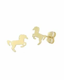 Ember Fine Jewelry 14K Horse Studs Women Earrings