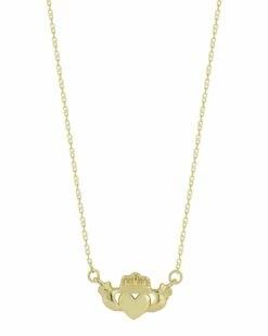 Ember Fine Jewelry 14K Claddagh Necklace Women Necklaces