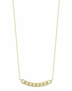 Ember Fine Jewelry 14K Curb Bar Necklace Women Necklaces