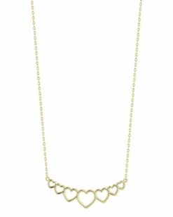 Ember Fine Jewelry 14K Graduated Hearts Necklace Women Necklaces