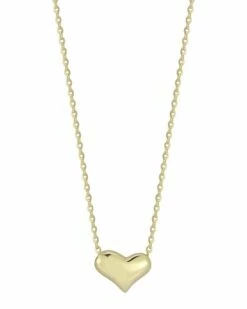 Ember Fine Jewelry 14K Puffed Heart Necklace Women Necklaces