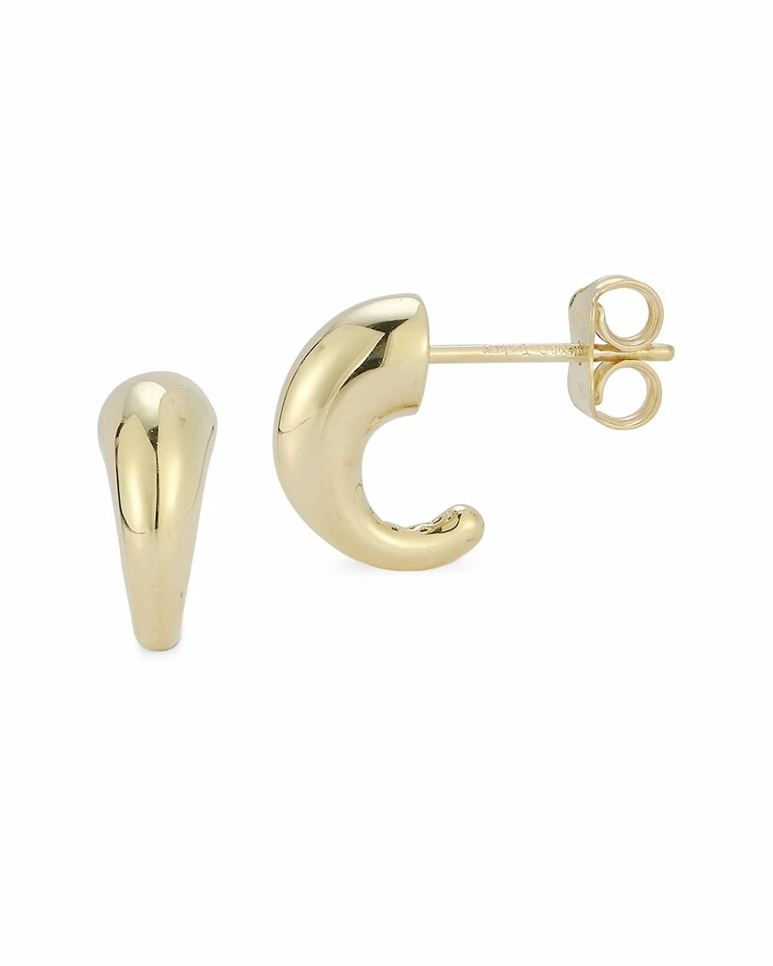 Ember Fine Jewelry 14K Rounded Graduated Small Huggie Earrings Women 3 Ember Fine Jewelry 14K Rounded Graduated Small Huggie Earrings Women