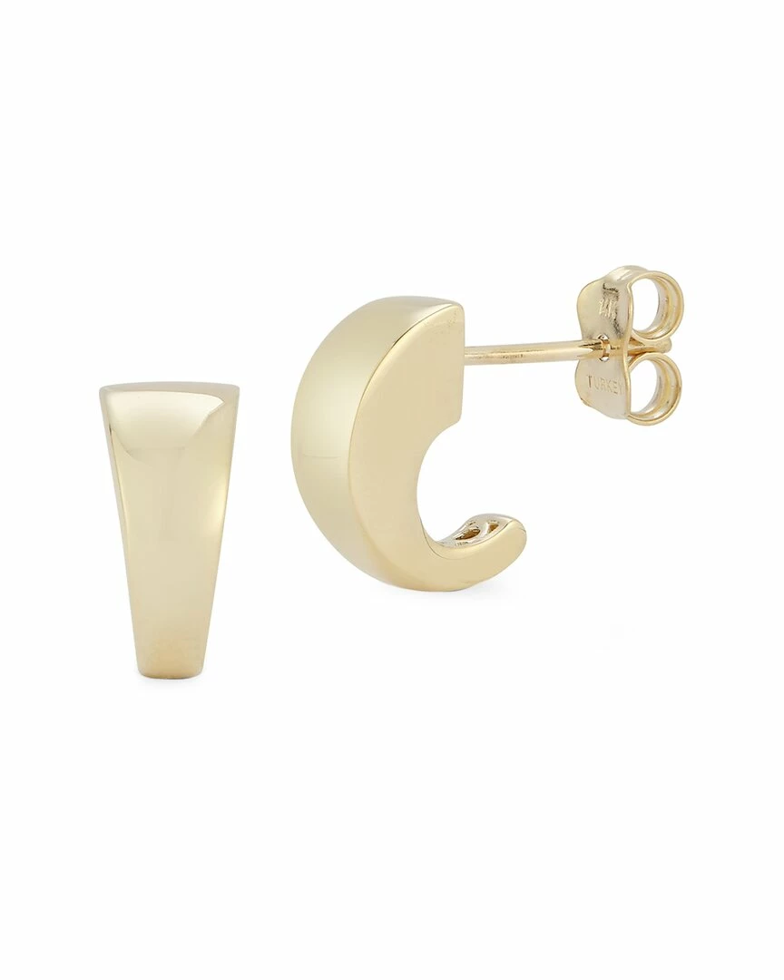 Ember Fine Jewelry 14K Squared Graduated Small Huggie Earrings Women 3 Ember Fine Jewelry 14K Squared Graduated Small Huggie Earrings Women