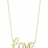 Ember Fine Jewelry 14K Script Love Necklace Women Necklaces -Ember Fine Jewelry Store 6040492920 RLLZ 1