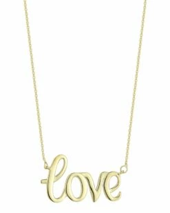 Ember Fine Jewelry 14K Script Love Necklace Women Necklaces