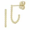 Ember Fine Jewelry 14K Beaded Huggie Earrings Women