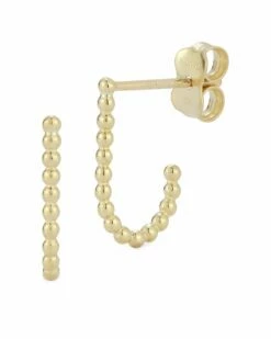 Ember Fine Jewelry 14K Beaded Huggie Earrings Women