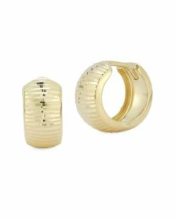 Ember Fine Jewelry 14K Cut Bold Huggie Earrings Women