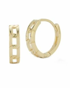 Ember Fine Jewelry 14K Link Huggie Earrings Women