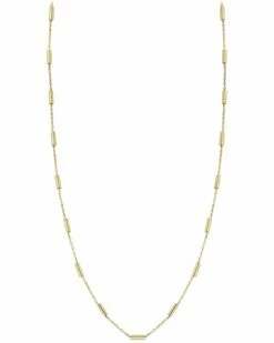 Ember Fine Jewelry 14K Cylinder Station Necklace Women Necklaces