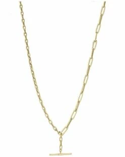 Ember Fine Jewelry 14K Paperclip Link T Bar Necklace Women Necklaces