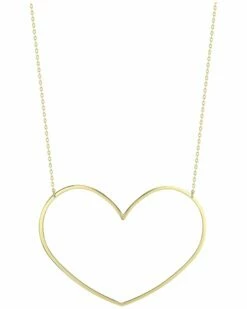Ember Fine Jewelry 14K Jumbo Open Heart Necklace Women Necklaces