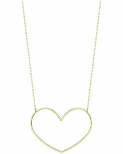 Ember Fine Jewelry 14K Medium Open Heart Necklace Women Necklaces
