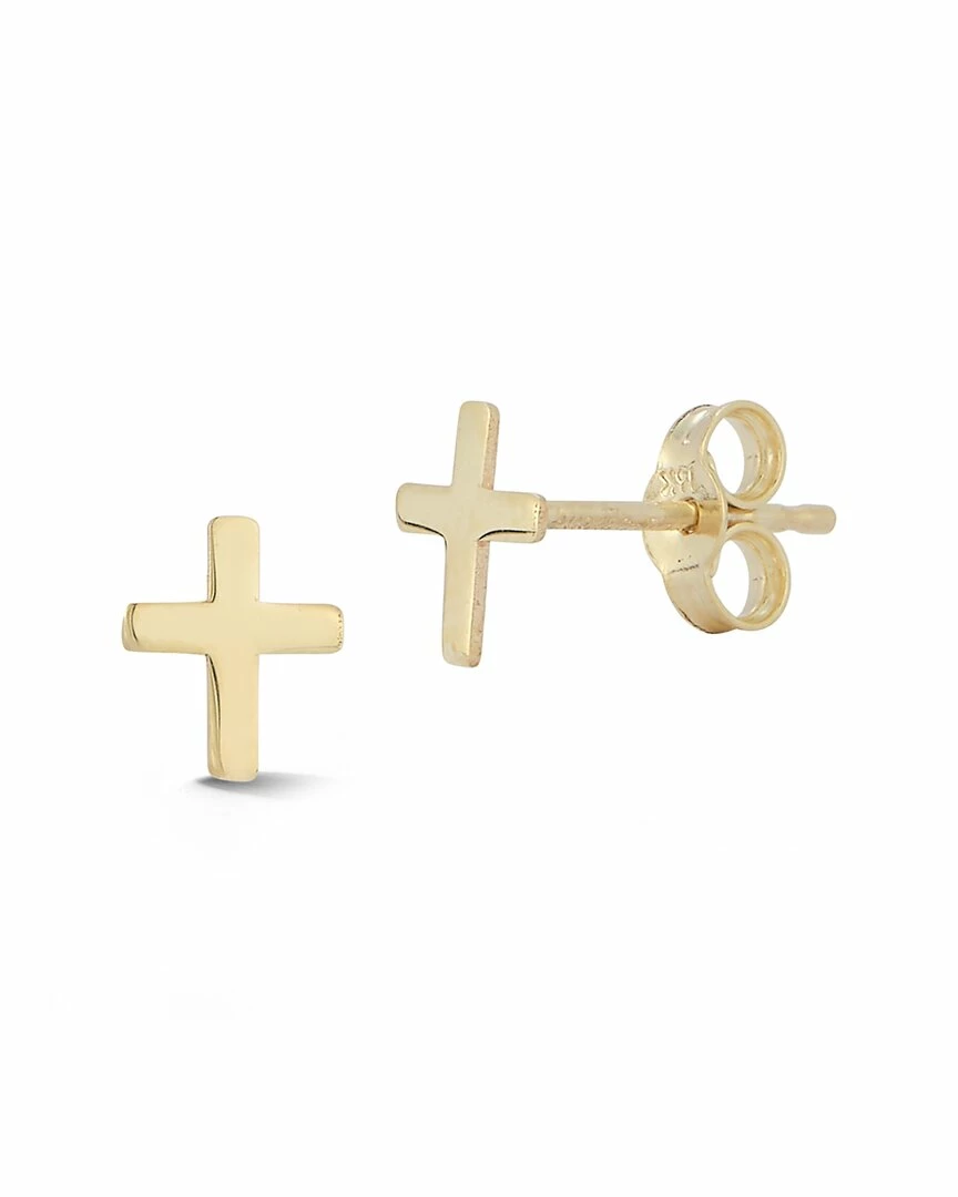 Ember Fine Jewelry 14K Flat Cross Studs Women Earrings 2 Ember Fine Jewelry 14K Flat Cross Studs Women Earrings