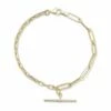 Ember Fine Jewelry 14K Paperclip Link T Bar Bracelet Women Bracelets -Ember Fine Jewelry Store 6040502926 RLLZ 1