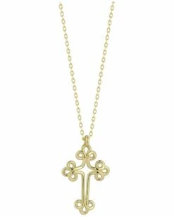 Ember Fine Jewelry 14K Open Cross Necklace Women Necklaces
