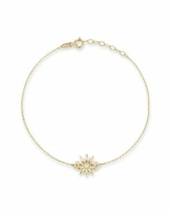 Ember Fine Jewelry 14K Diamond Flower Bracelet Women Bracelets
