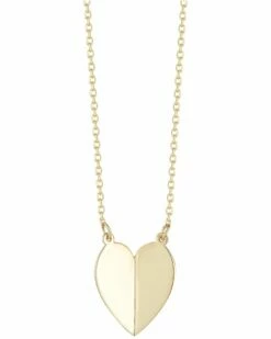 Ember Fine Jewelry 14K Concave Heart Necklace Women Necklaces