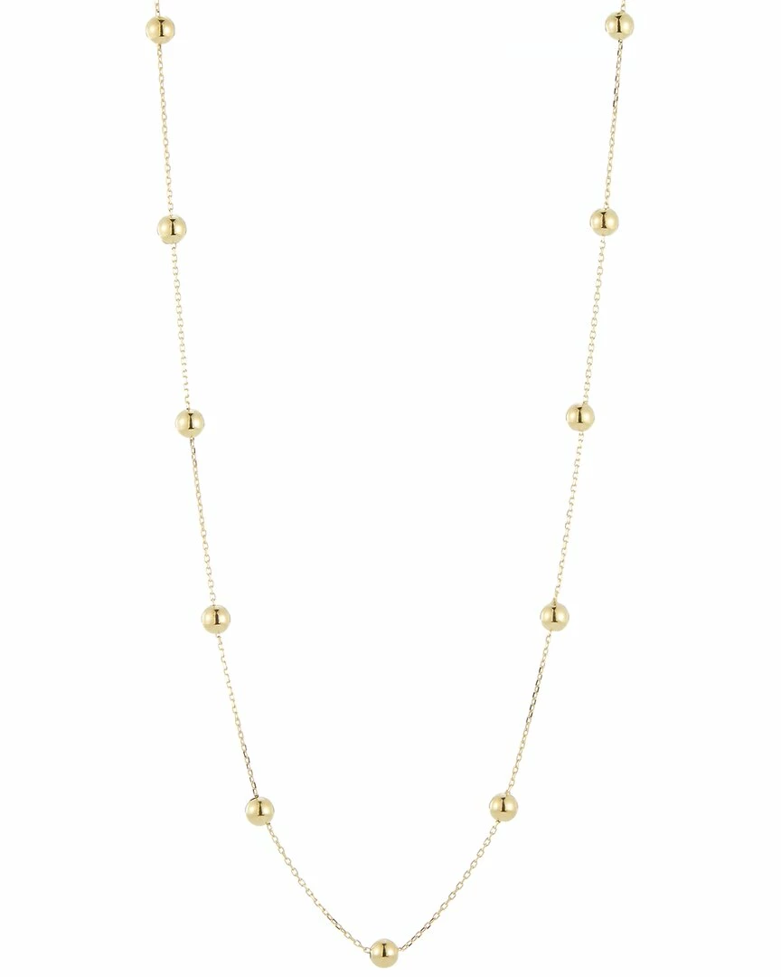 Ember Fine Jewelry 14K Ball Station Necklace Women Necklaces 3 Ember Fine Jewelry 14K Ball Station Necklace Women Necklaces