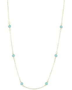 Ember Fine Jewelry 14K Turquoise Station Necklace Women Necklaces