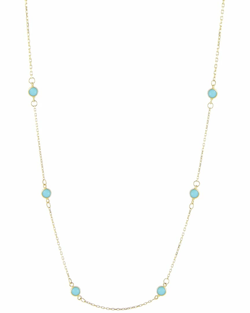 Ember Fine Jewelry 14K Turquoise Station Necklace Women Necklaces 3 Ember Fine Jewelry 14K Turquoise Station Necklace Women Necklaces