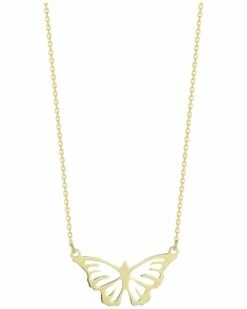Ember Fine Jewelry 14K Open Butterfly Necklace Women Necklaces