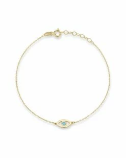 Ember Fine Jewelry 14K Turquoise Evil Eye Bracelet Women Bracelets