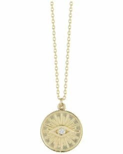Ember Fine Jewelry 14K Diamond Evil Eye Necklace Women Necklaces