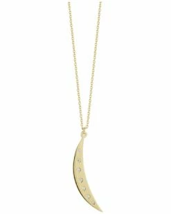 Ember Fine Jewelry 14K Diamond Crescent Moon Necklace Women Necklaces