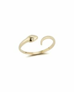 Ember Fine Jewelry 14K Diamond Open Snake Ring Women Rings