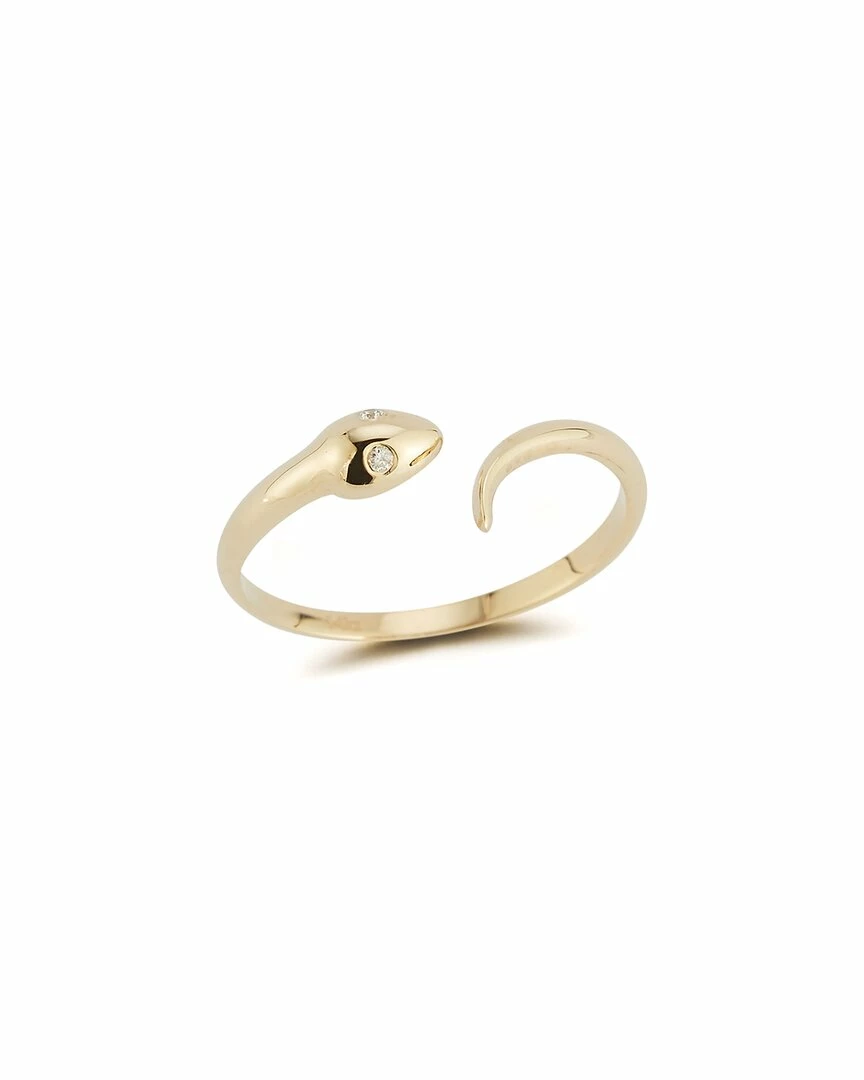 Ember Fine Jewelry 14K Diamond Open Snake Ring Women Rings 2 Ember Fine Jewelry 14K Diamond Open Snake Ring Women Rings