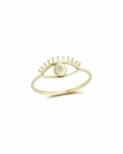 Ember Fine Jewelry 14K Diamond Evil Eye Ring Women Rings