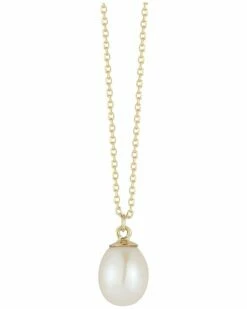 Ember Fine Jewelry 14K 7mm Pearl Necklace Women Necklaces