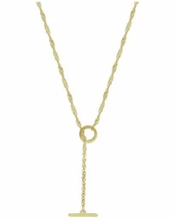 Ember Fine Jewelry 14K Toggle With Singapore Chain Necklace Women Necklaces