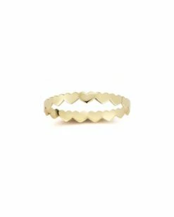 Ember Fine Jewelry 14K Flat Heart Band Ring Women Rings